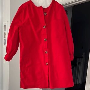 Red Button-Up Blake Dress